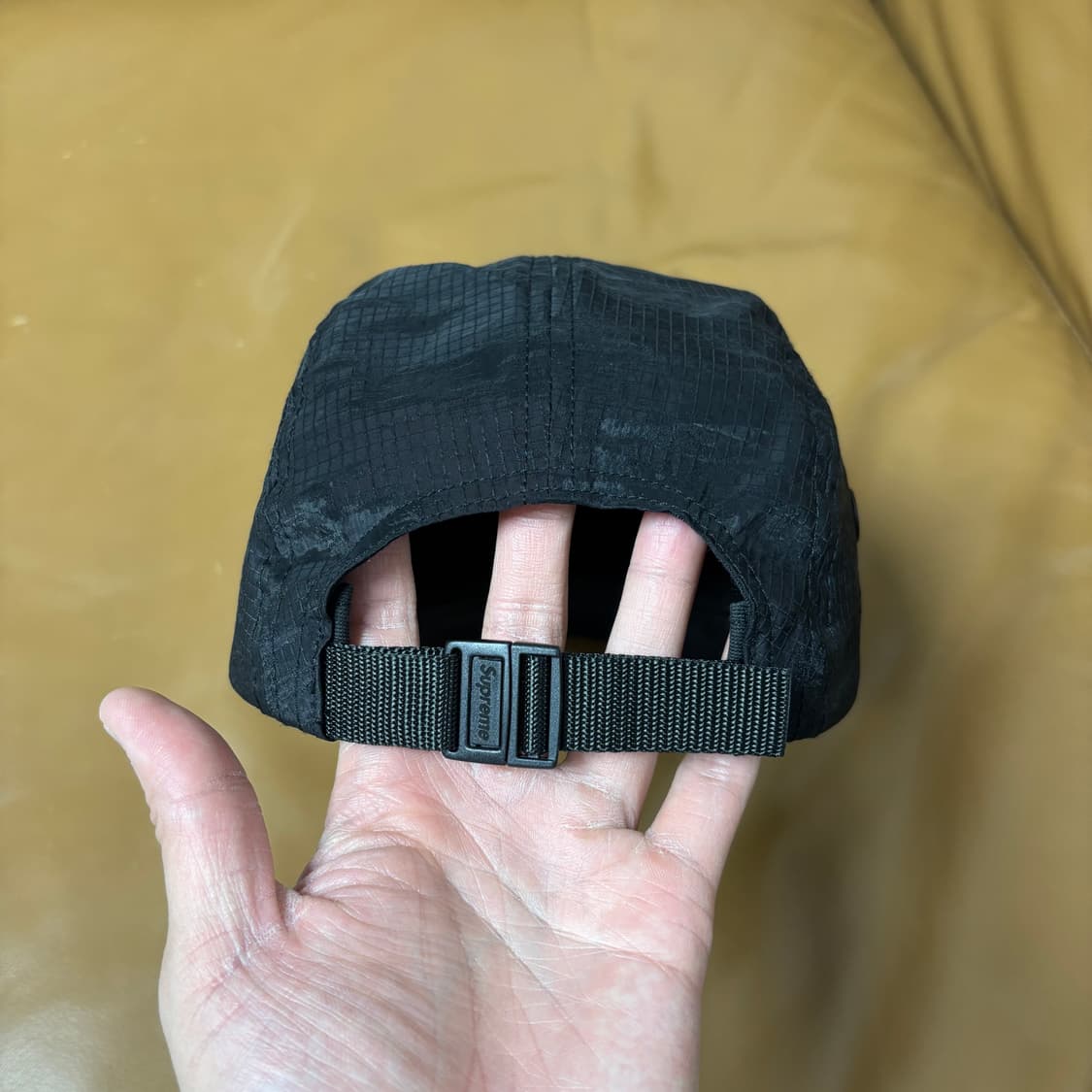 슈프림 캠프캡 모자 박스로고 립스탑 카모 블랙 상품이미지7