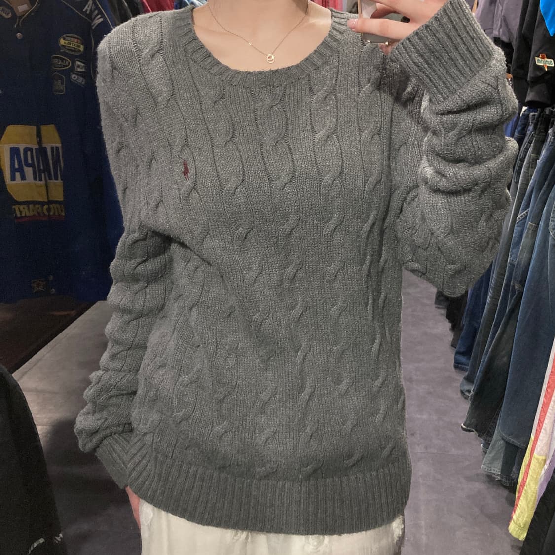 [IM] 폴로 랄프로렌 케이블 니트 그레이 상품이미지5