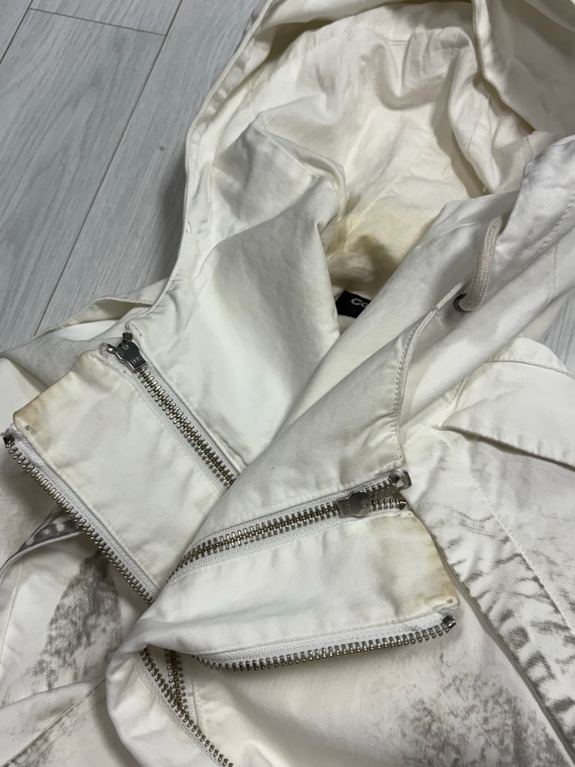 판매) 코스트퍼킬로 트리플 지퍼 코튼 후디 XL 상품이미지4