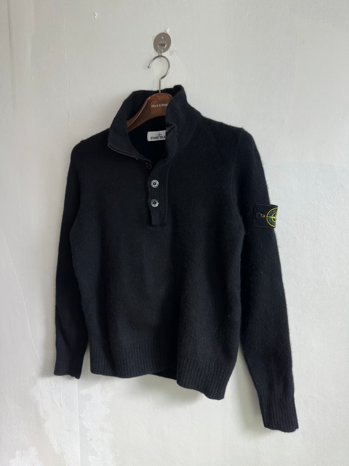 스톤아일랜드 울 니트 반집업 M(90-95) 상품이미지1