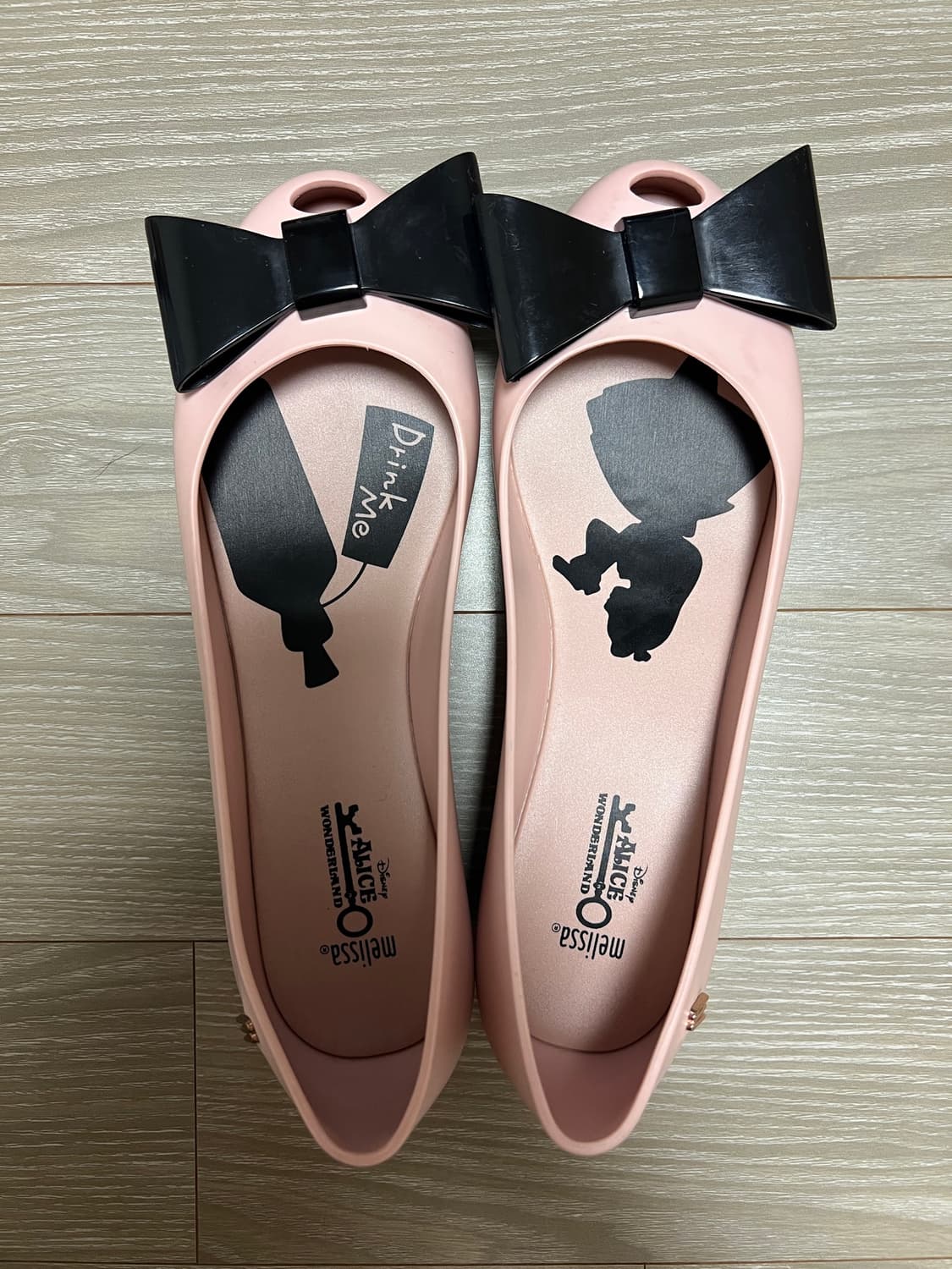 멜리사 디즈니 앨리스원더랜드 리본보우 핑크 젤리플랫슈즈 상품이미지1