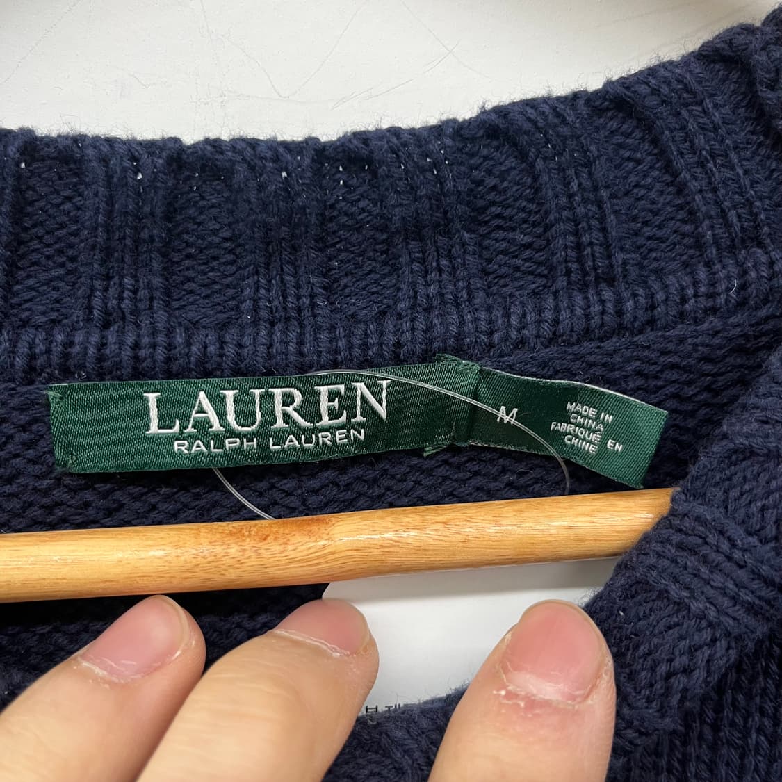 랄프로렌 스트라이프 니트 남색/버건디 여/M 상품이미지4
