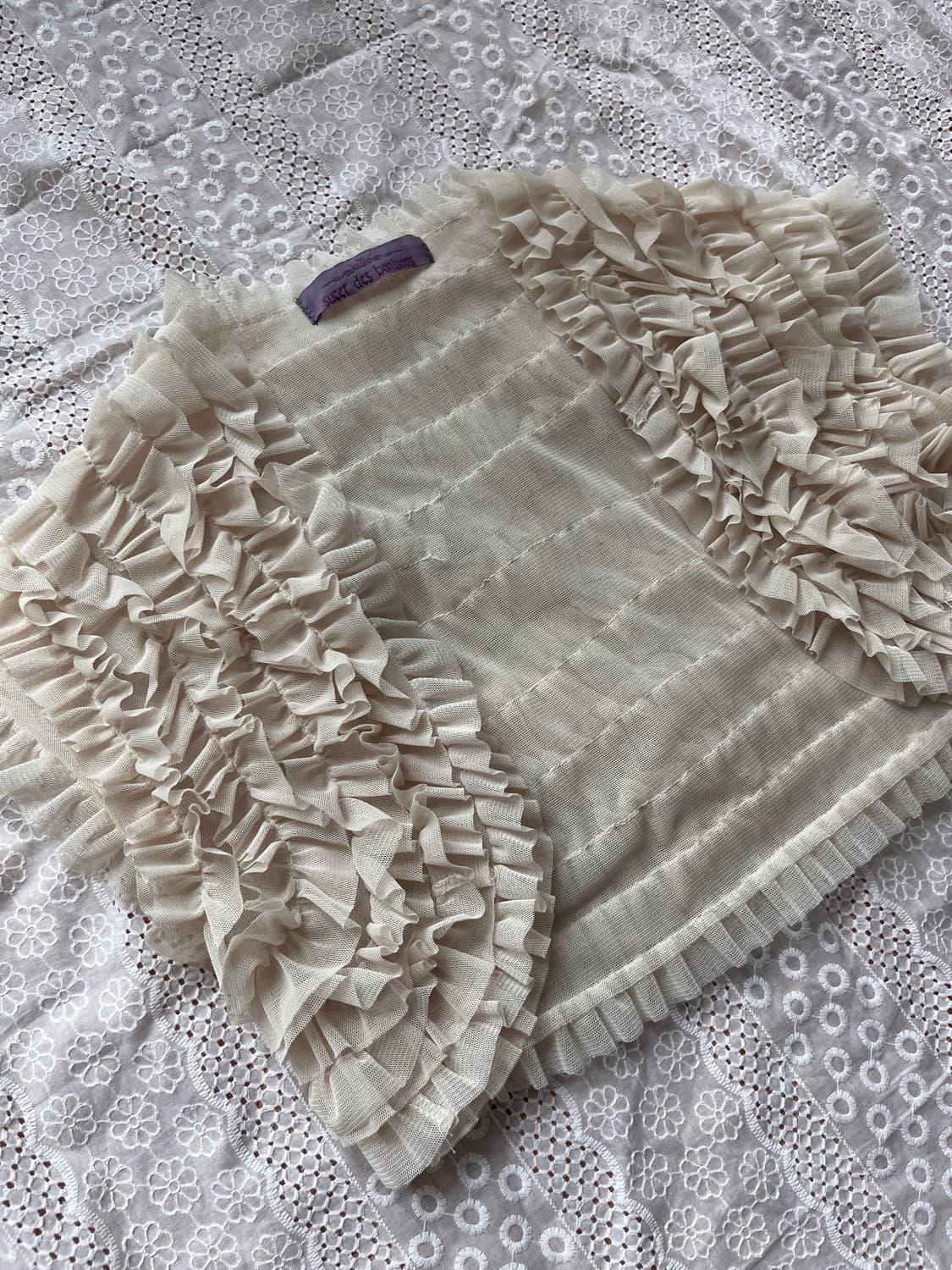 Frill Cardigan + Neon green sleeveless 상품이미지2