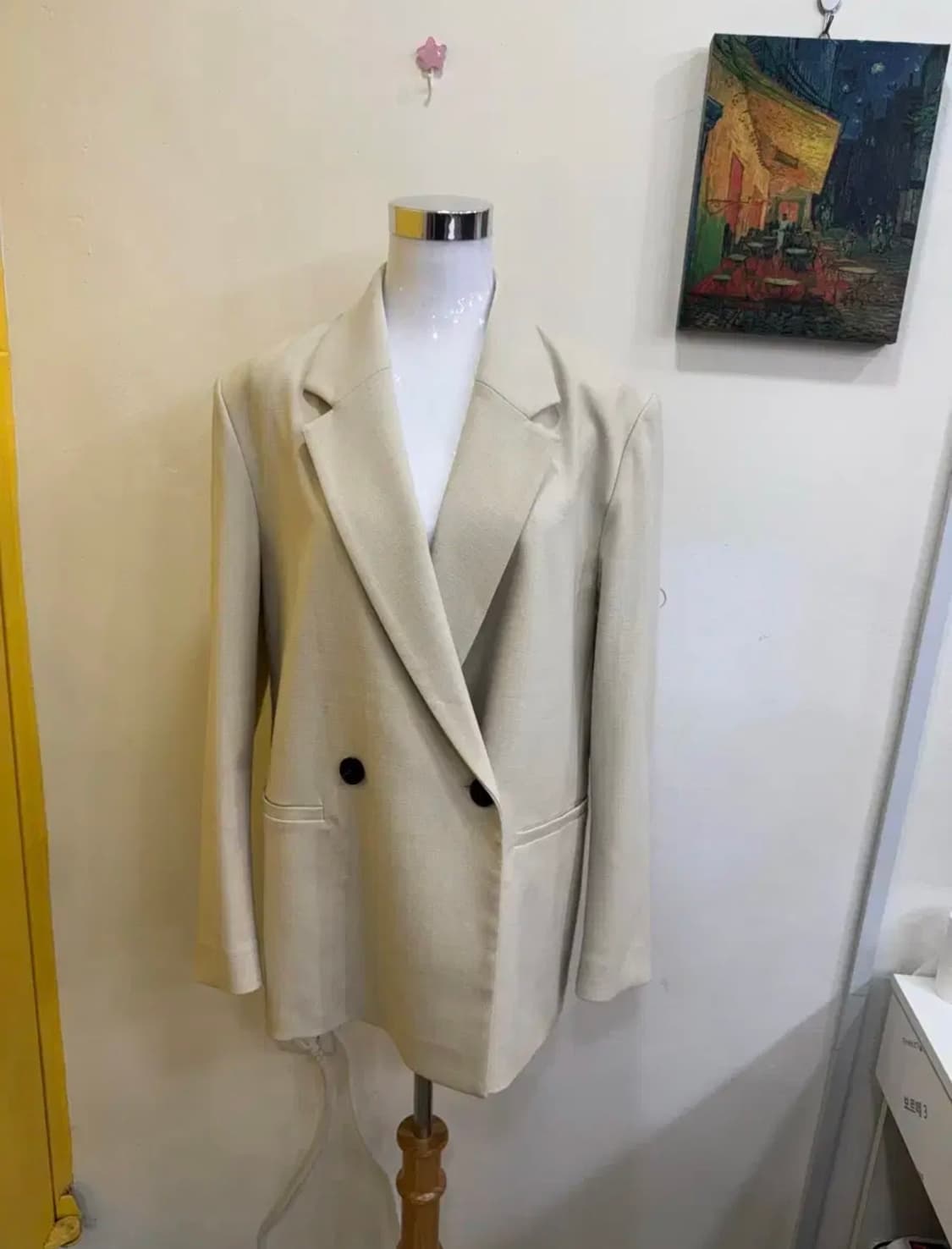 STUDIO TOMBOY 매니시 오버핏 더블자켓 아이보리 55-66  상품이미지2