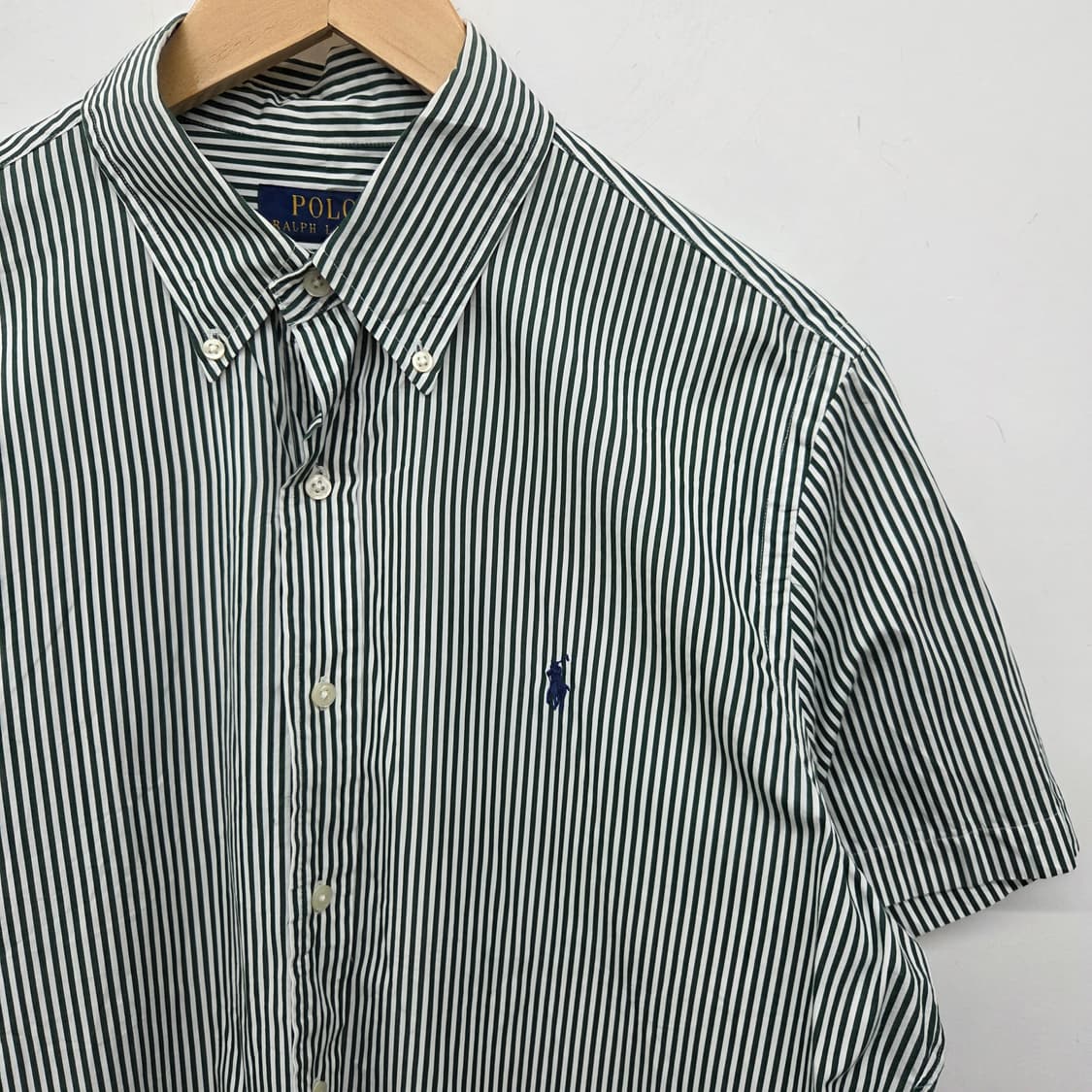 폴로 스트라이프 반팔 셔츠 남L 상품이미지3