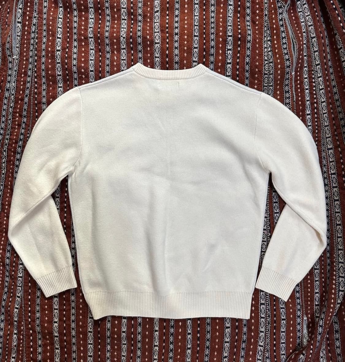 브라이언베리(BRIANBERRY) 아틀리에 그래픽 자카드 니트 - 크림 상품이미지3