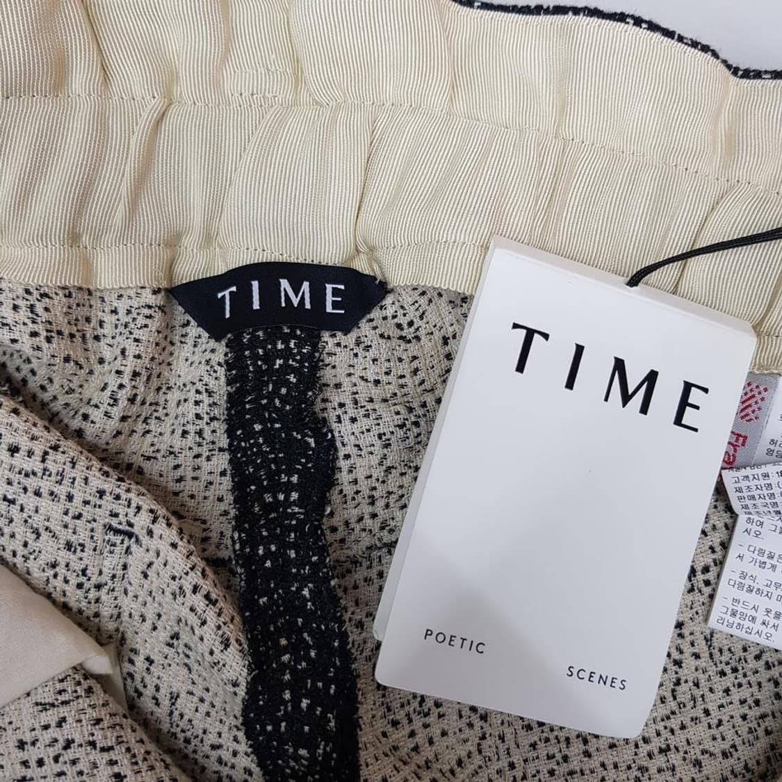 한섬 타임 2022 트위드 플레어 하이웨스트 반바지 S사이즈 상품이미지5