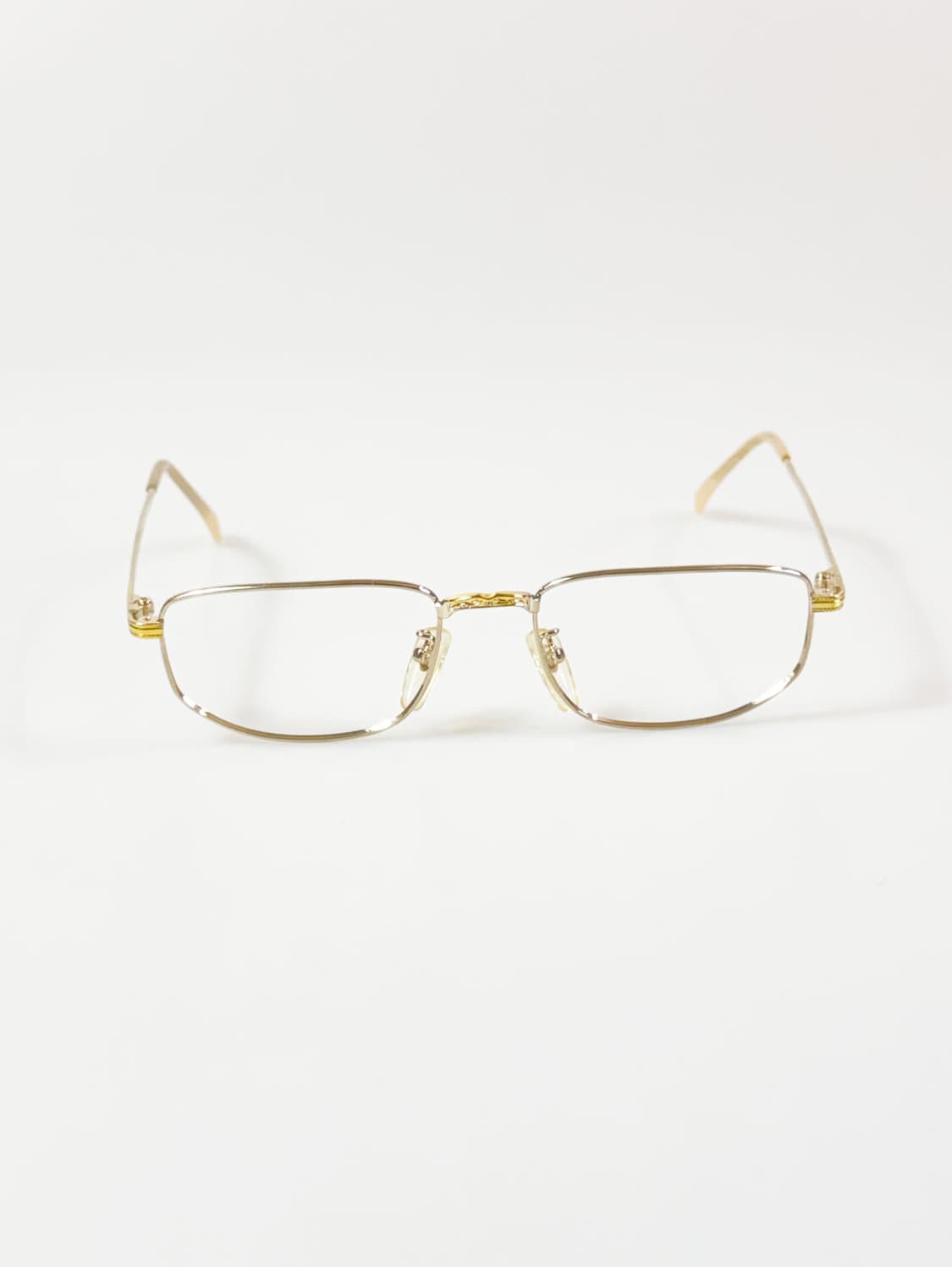 90s JERICO JAPAN 골드 슬림 스퀘어 메탈 빈티지 안경 상품이미지2