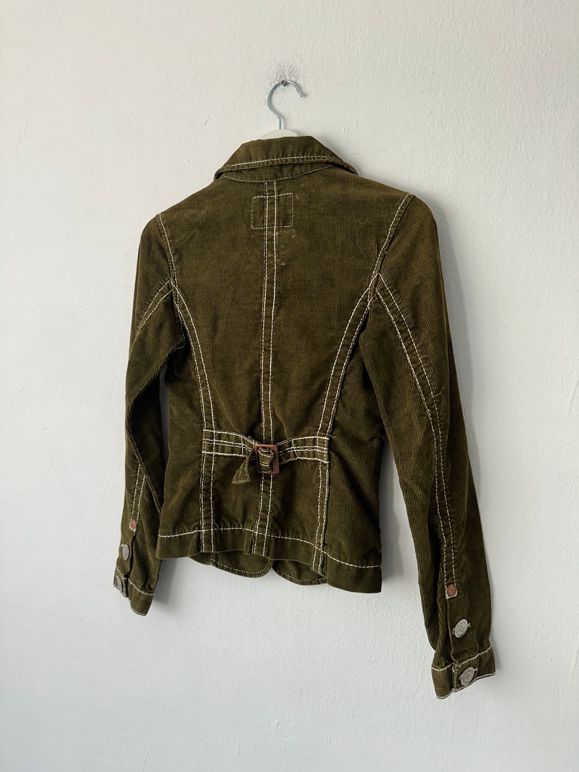 트루릴리전 2000s 카키 코듀로이 벨트 포켓 자켓 상품이미지7