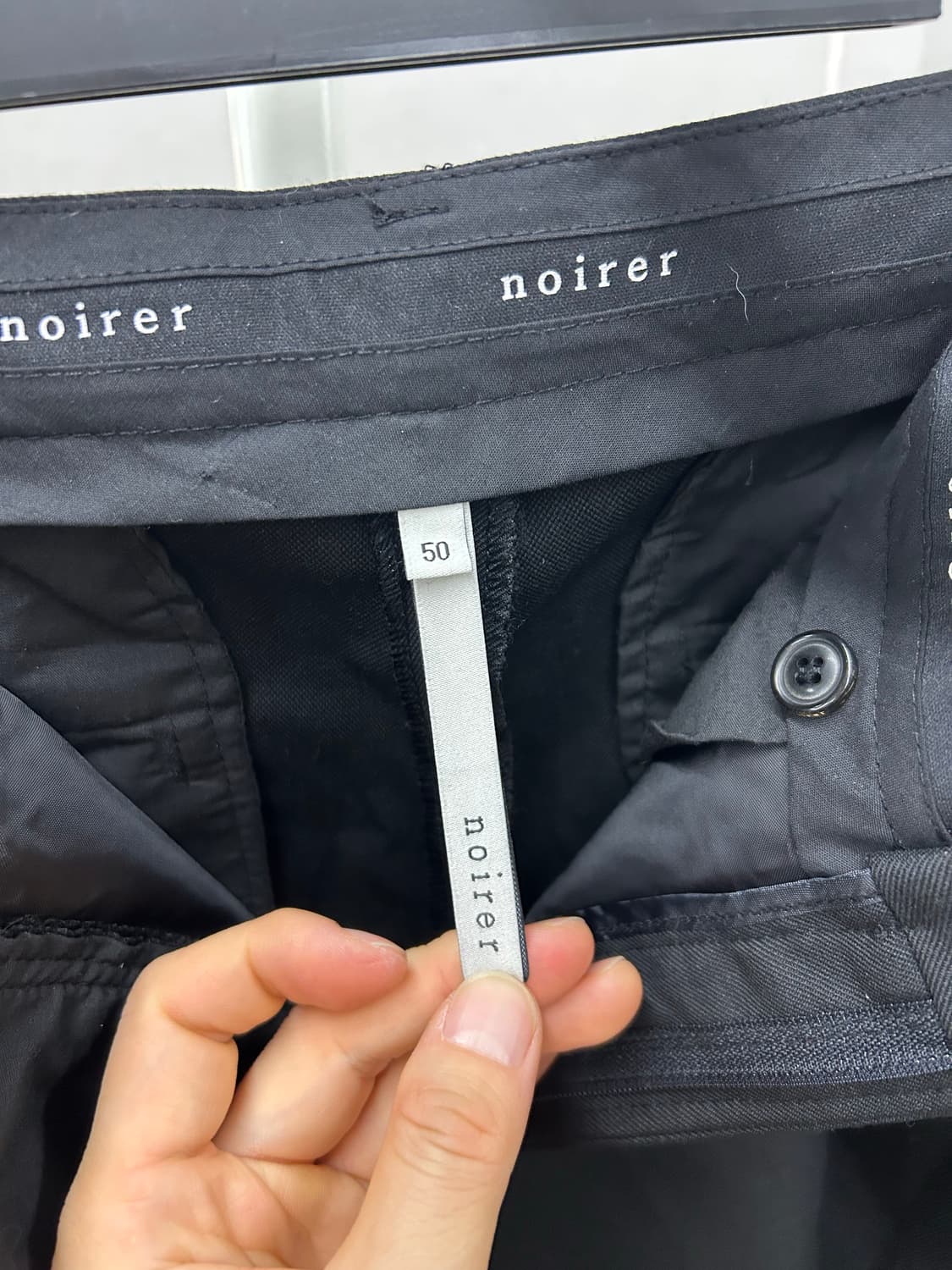 노이어(Noirer) 남성 슬랙스 블랙 상품이미지5