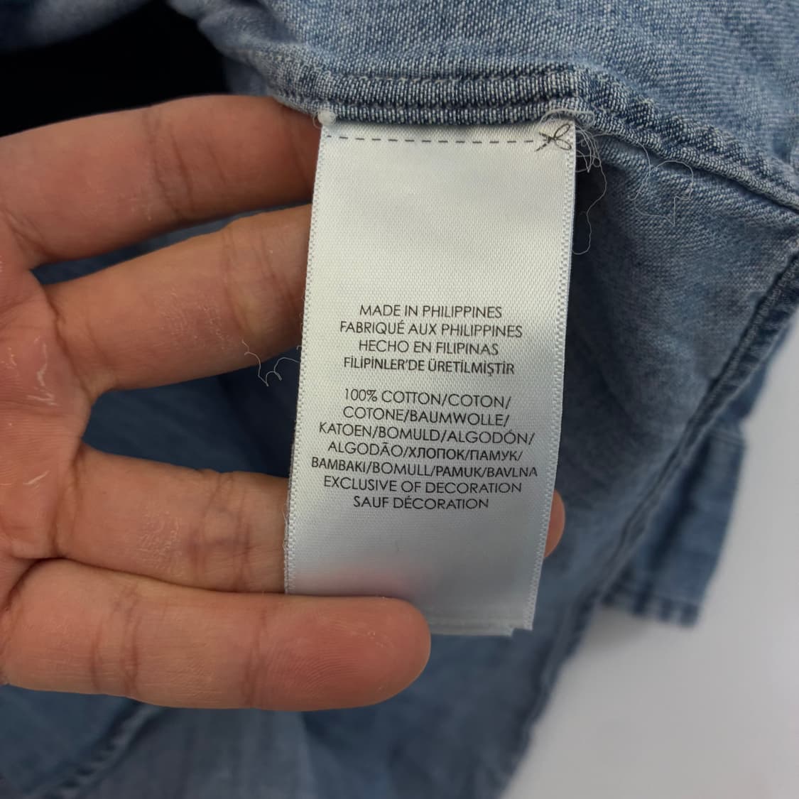 Polo 폴로 랄프로렌 진청 샴브레이 데님 셔츠 상품이미지5