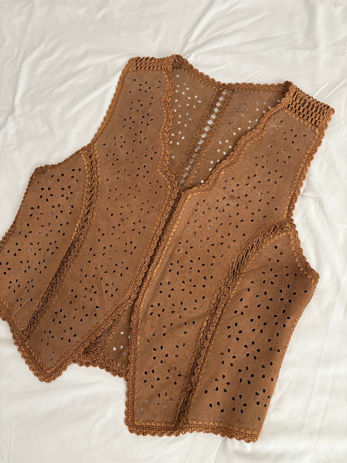 leather vest 레더 크로셰 베스트 상품이미지2