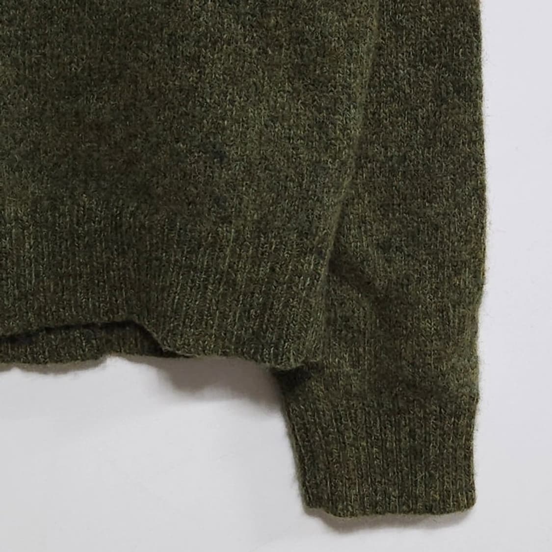 105)LLBean 엘엘빈 울 니트 올리브 상품이미지4