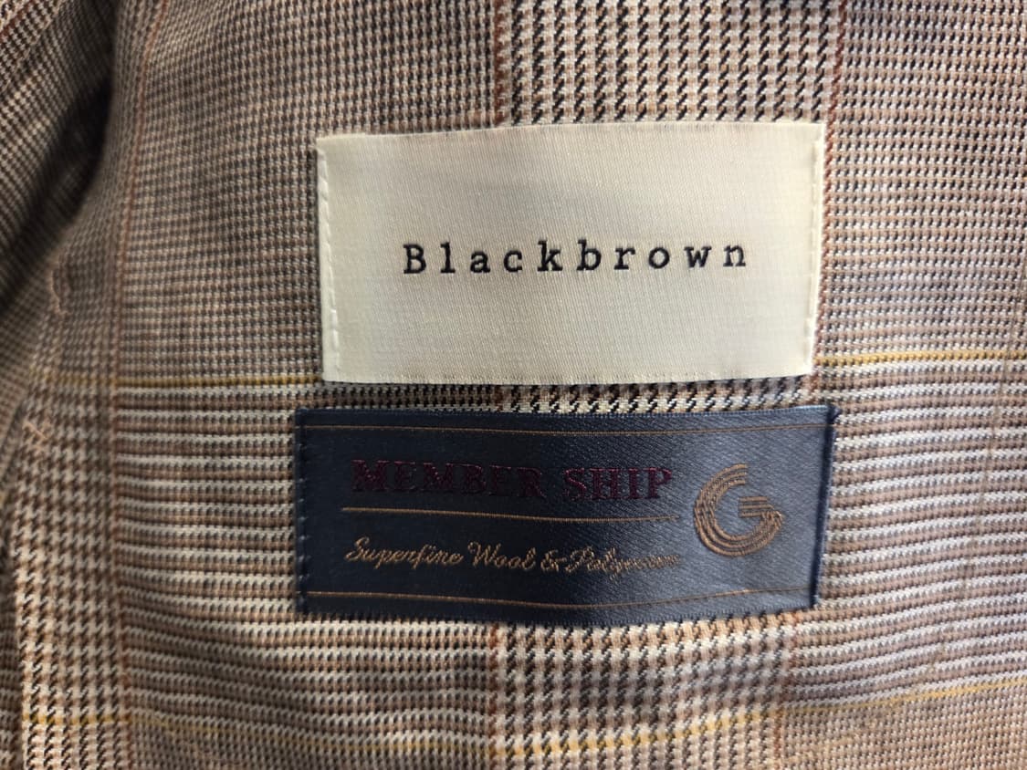 블랙브라운 린넨자켓 상품이미지5