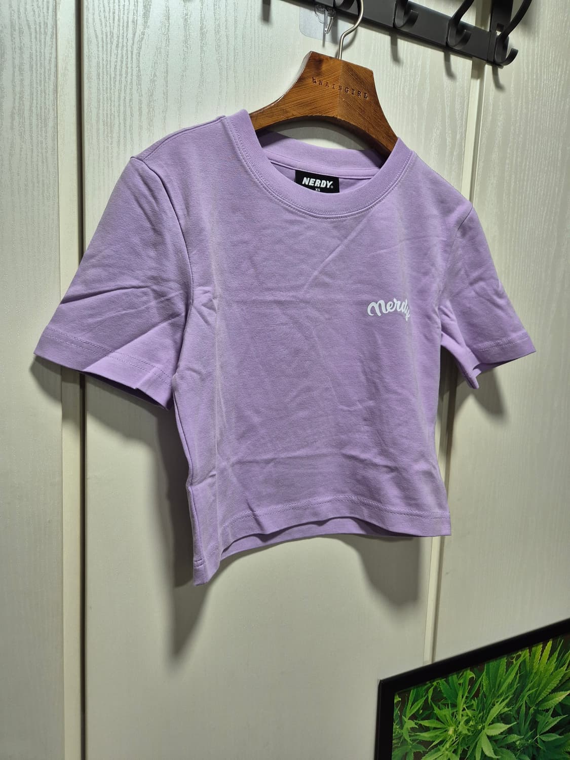 (타임세일)(새상품)널디 NERDY 퍼플 반팔 티셔츠 반바지 세트 상품이미지3