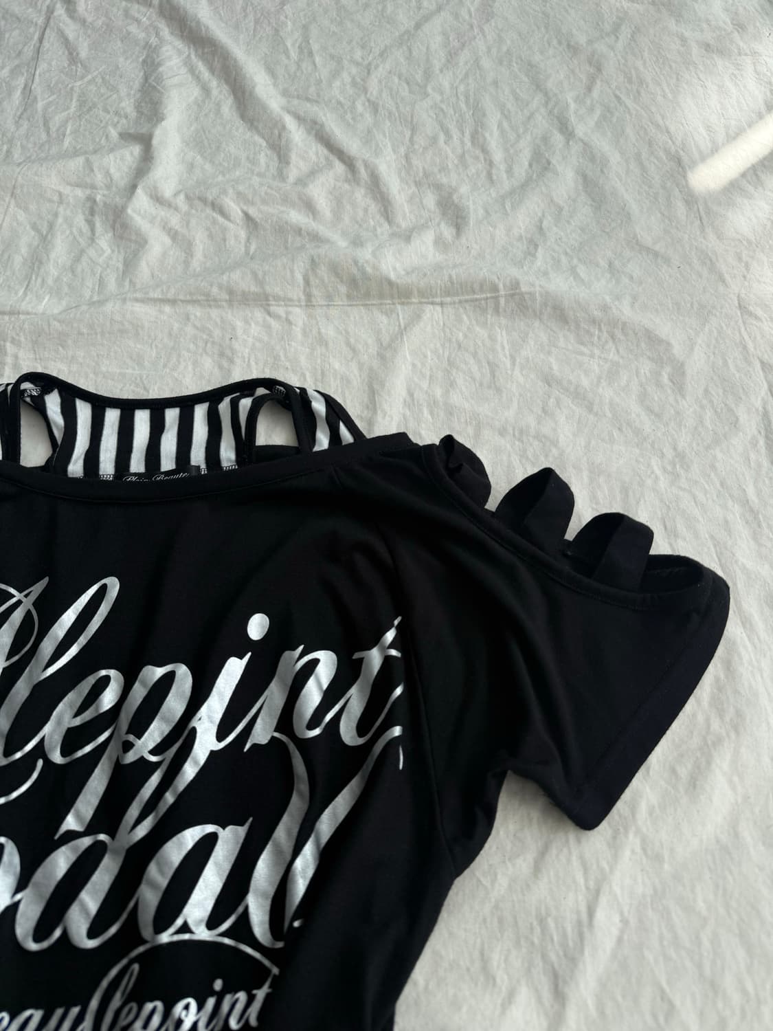 블랙 펑크 락시크 반팔탑 상품이미지5