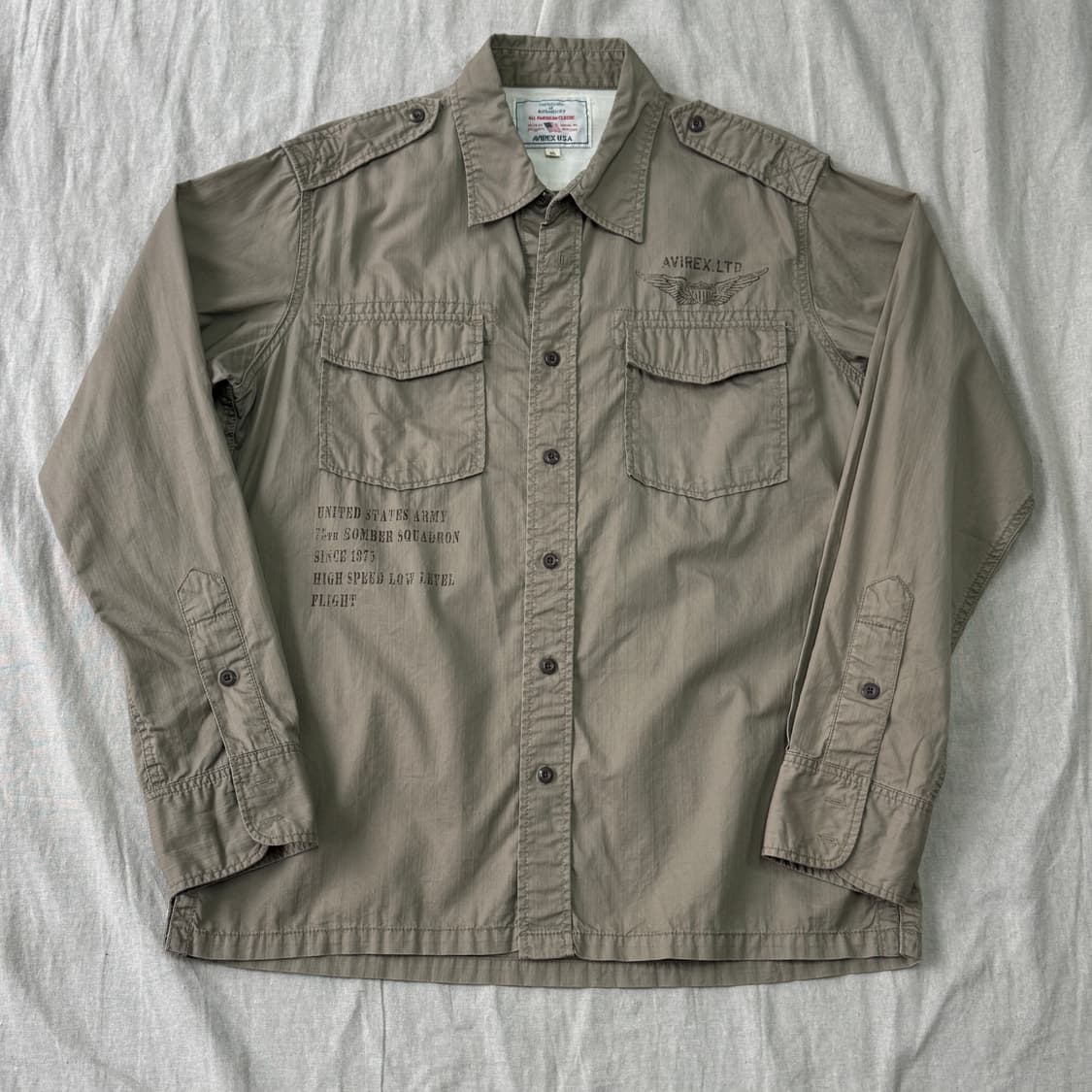 아비렉스 견장 밀리터리 셔츠 XL 상품이미지1