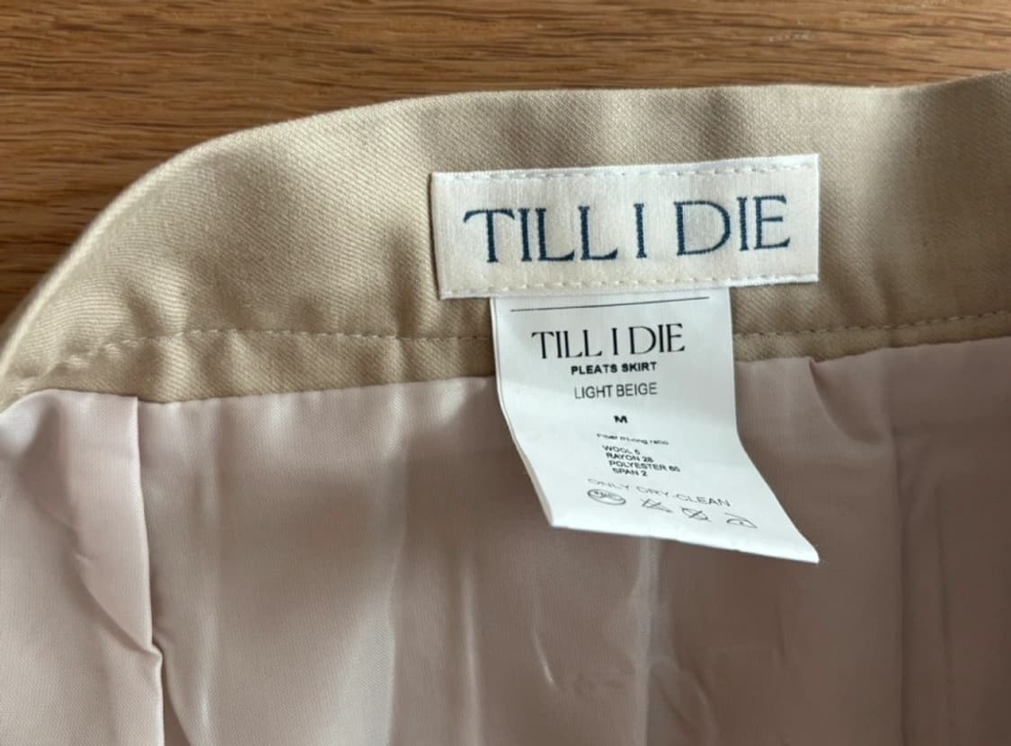 틸아이다이 플리츠 스커트 라이트 베이지 M 상품이미지4