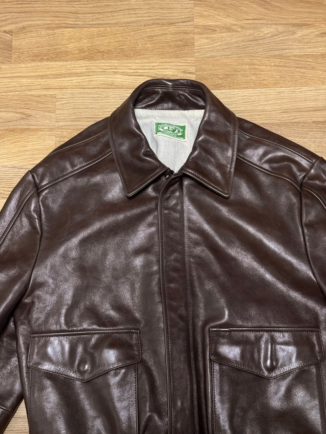 [M사이즈] STU 프린팅 가죽 레더 자켓 상품이미지7