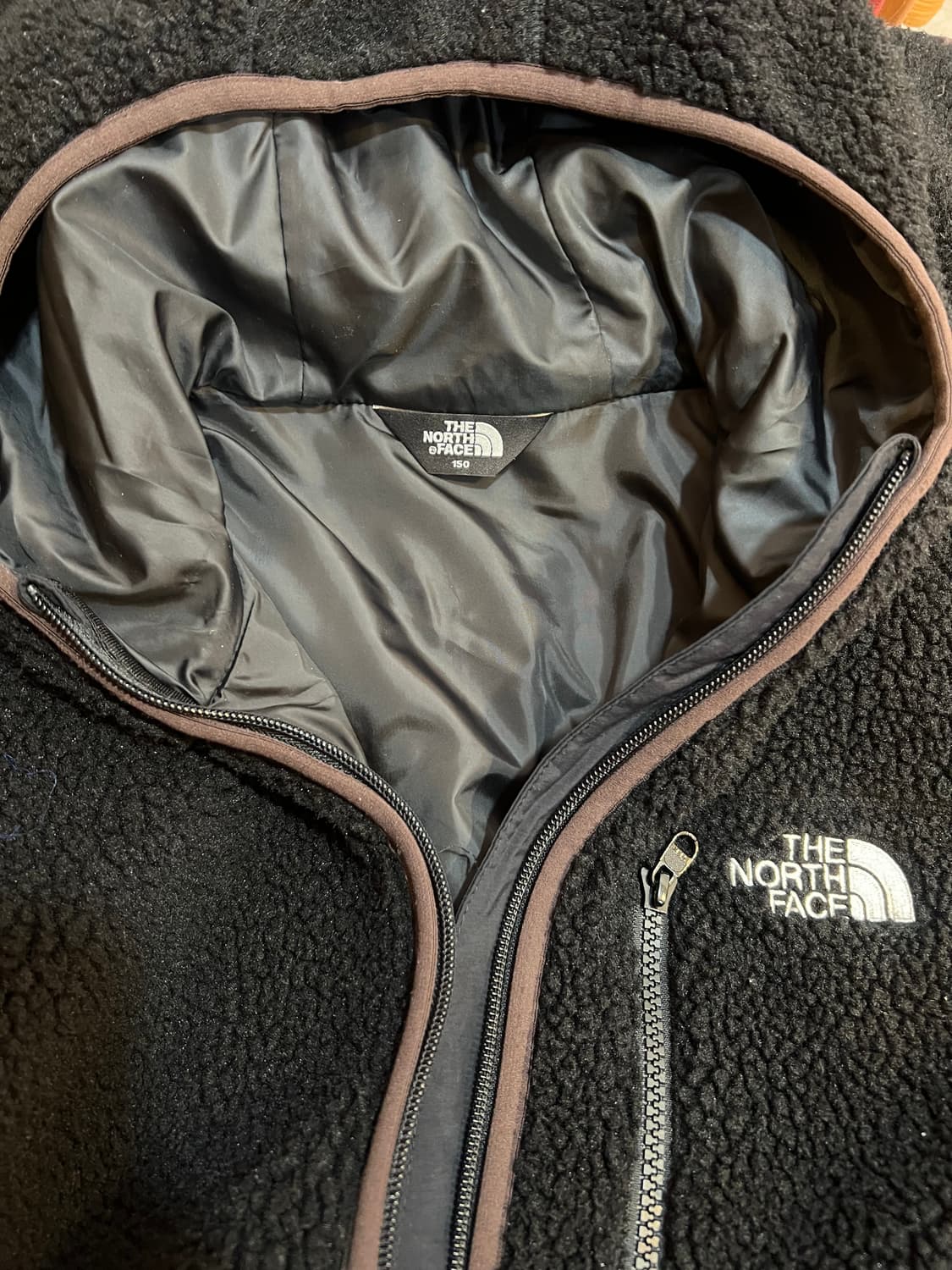 노스페이스 키즈 블랙 후리스집업점퍼 간절기롱점퍼 상품이미지5