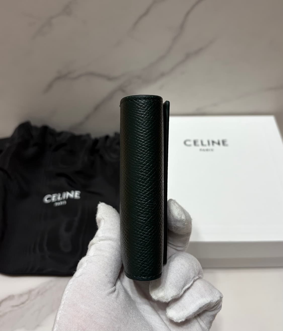 [정품] S급 셀린느 트라이폴드 중지갑 올리브 상품이미지6