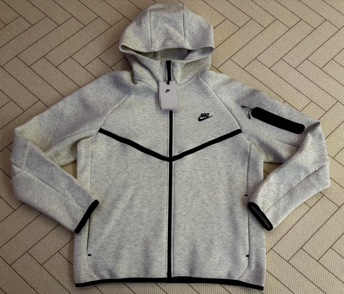 (XL/새상품)나이키 NSW 테크팩 테크플리스 후드 집업 버치 헤더 블랙 상품이미지2