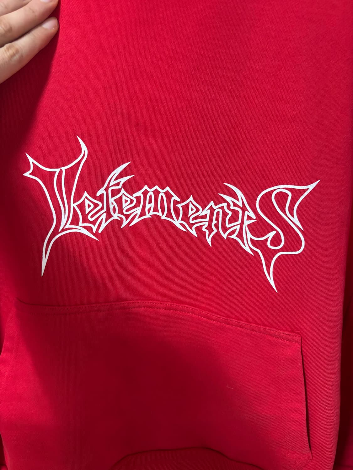 베트멍 레드 프린팅 후드티 상품이미지2