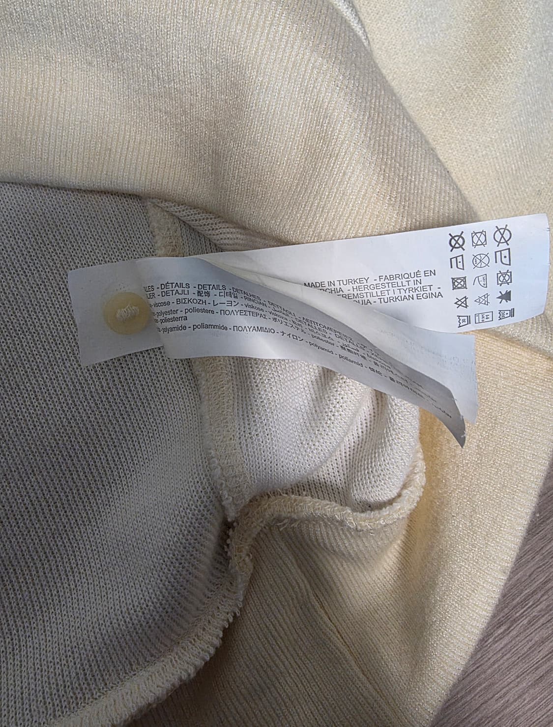 ZARA 남성 카라 니트 Ivory L 상품이미지5