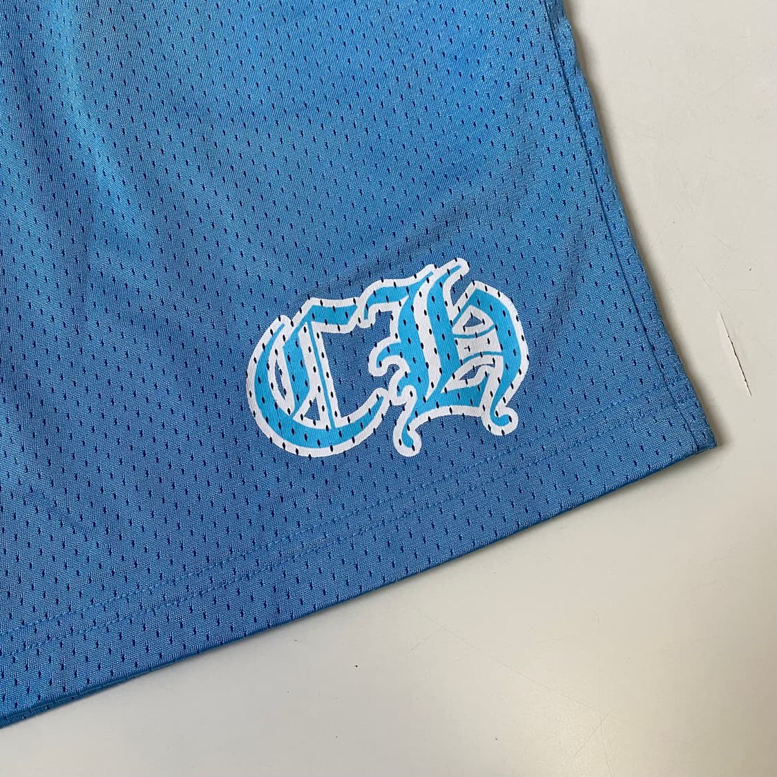 [L] 크롬하츠 메쉬 바시티 쇼츠 스카이 블루 상품이미지3