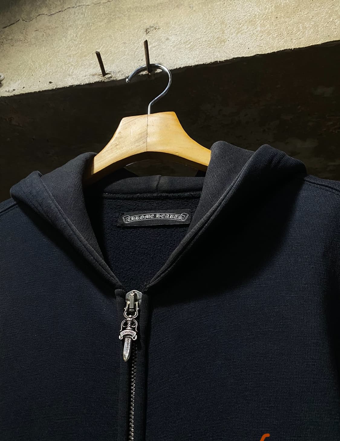 90s Chrome Hearts 크롬하츠 크로스 레더 후드집업 상품이미지2