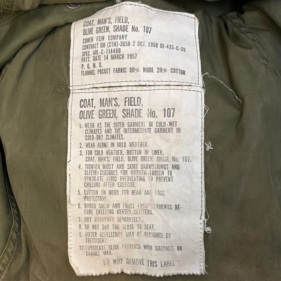 1950s USA 미군 밀리터리 M51 필드자켓  상품이미지7