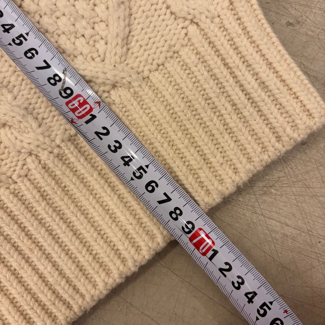 빈티지 케이블 아이보리 니트 상품이미지4