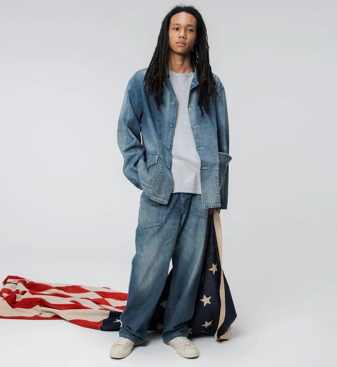 바우와우 24SS Bowwow US Army M40 데님 커버올 자켓 L 상품이미지3