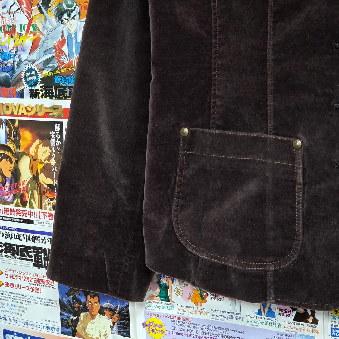 JPN 빈티지 버튼 브라운 벨벳 자켓 상품이미지5