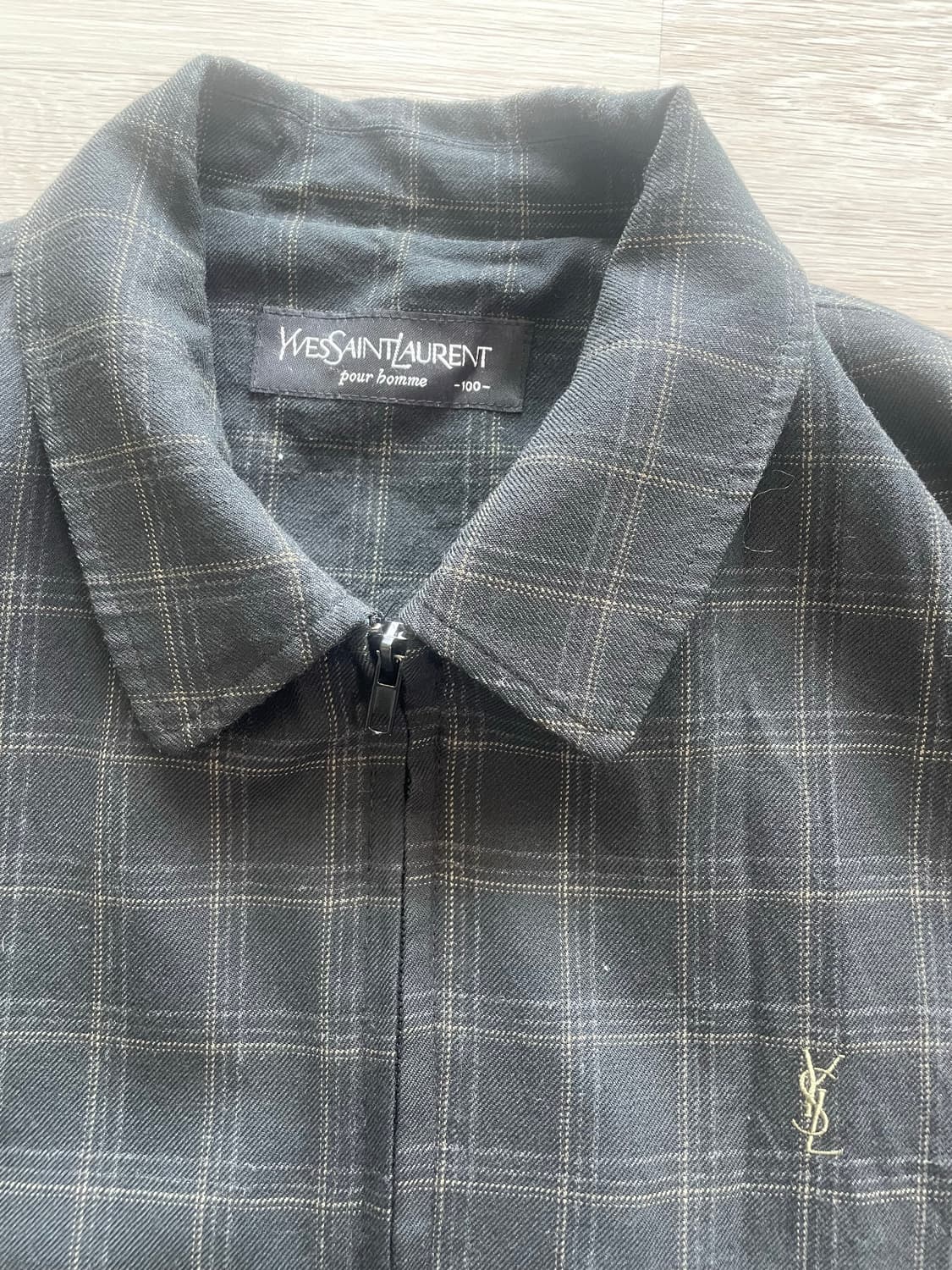 입생로랑 ysl 체크 집업 자켓 100 상품이미지2