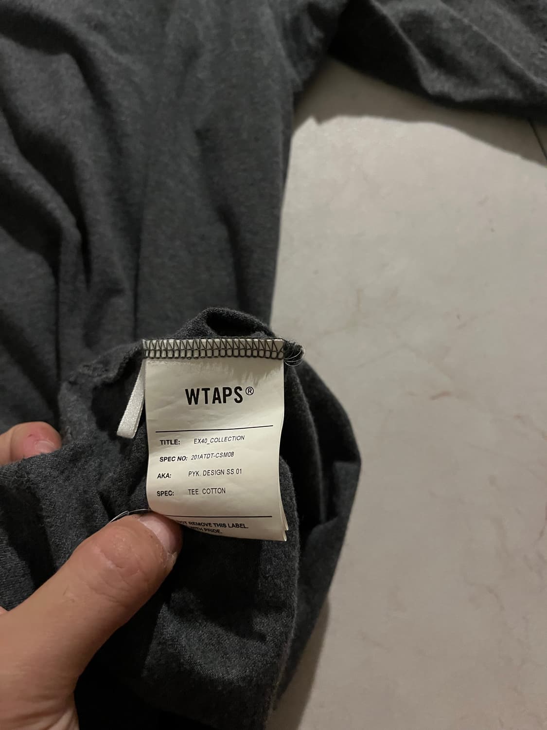 더블탭스 자카드 립 티셔츠 size 3 상품이미지4