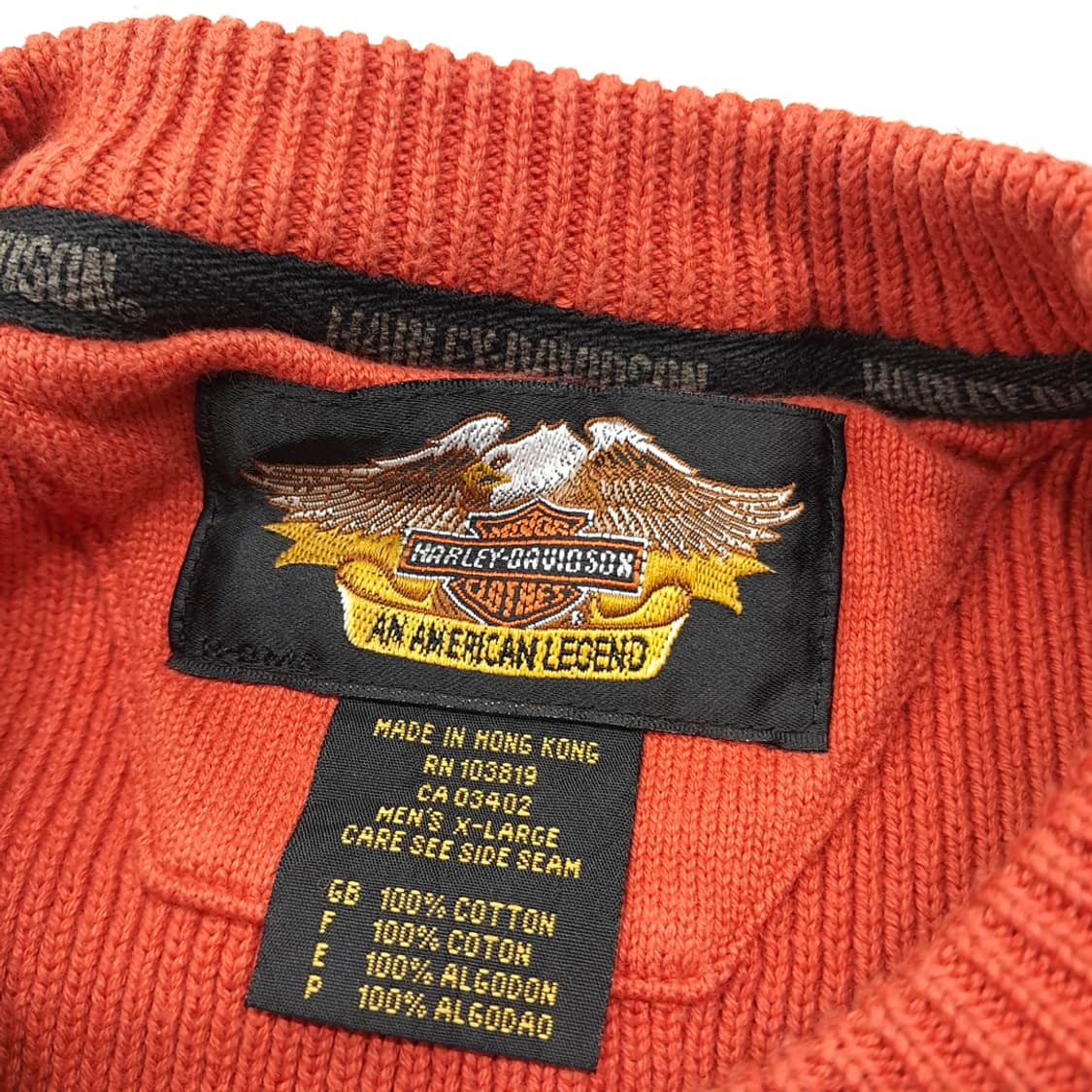 CL049 XL 할리데이비슨 홍콩판 코튼 레이싱 니트 상품이미지3