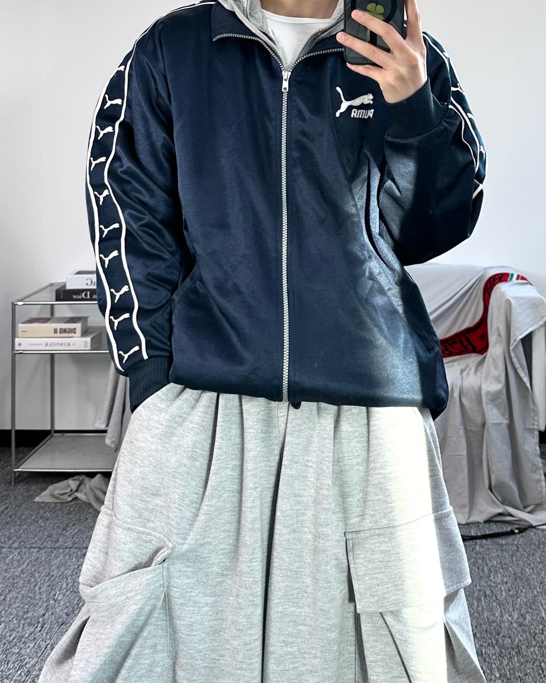 푸마 올드스쿨 사이드라인 트랙탑 져지 M 상품이미지3