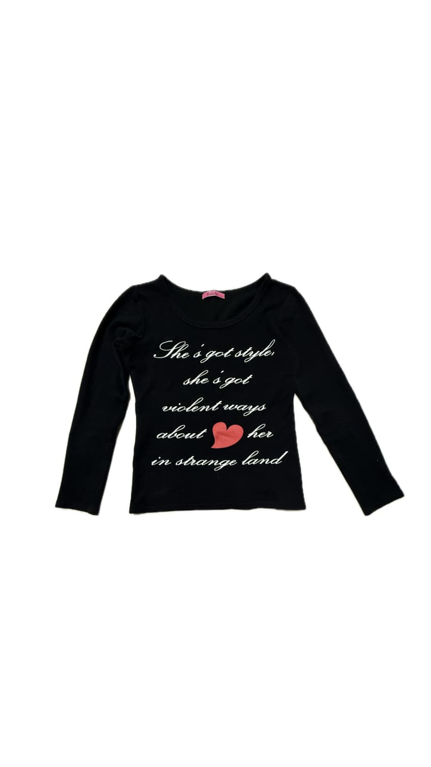 러브 프린팅 티셔츠 롱슬리브 상품이미지2