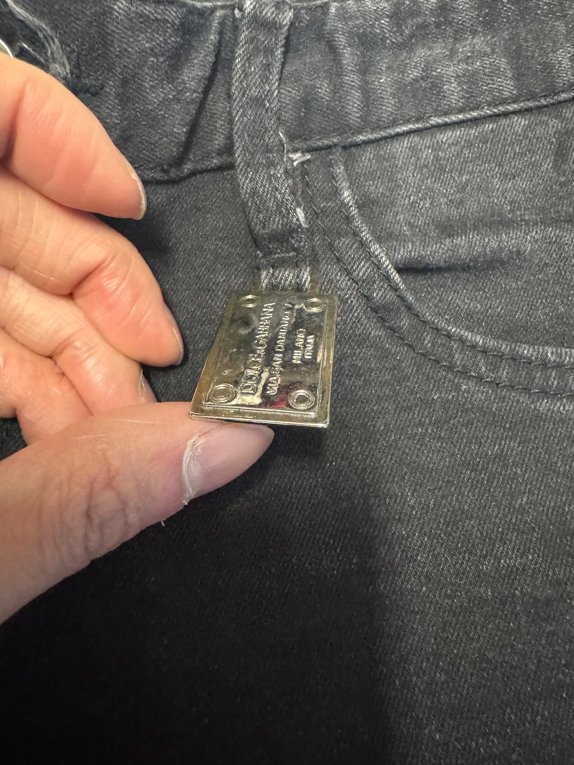 여성 돌체앤가바나 자물쇠 디테일 스키니 블랙 데님팬츠 29인치 상품이미지3