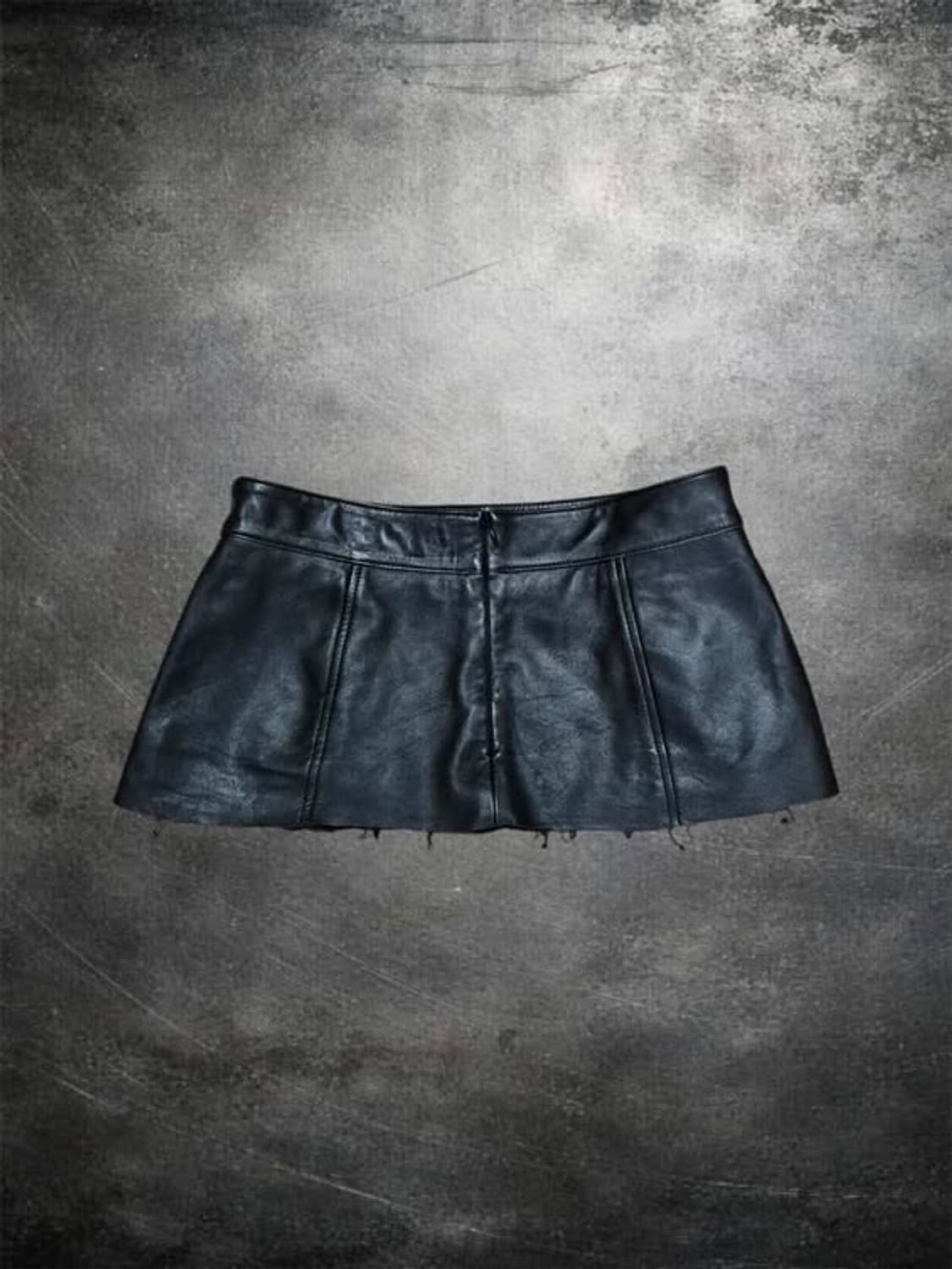 [Custom] Cutted leather mini skirt 상품이미지2