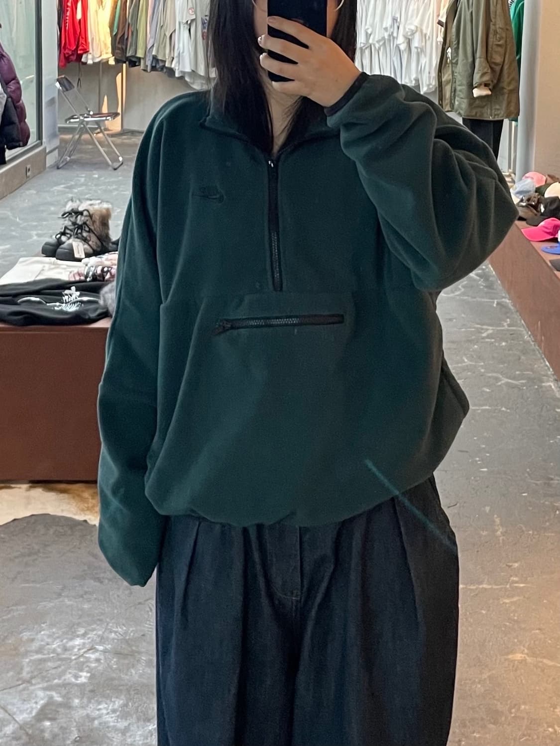 나이키 클럽 하프집 딥그린 플리스 H1726 상품이미지1