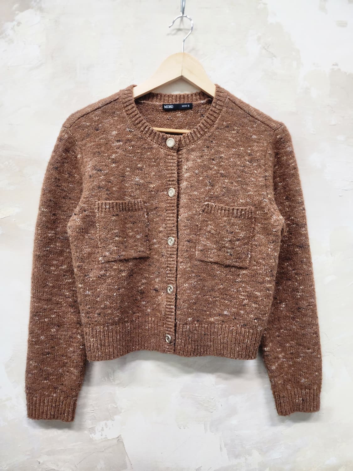 미쏘 트위드 브라운 가디건 상품이미지1