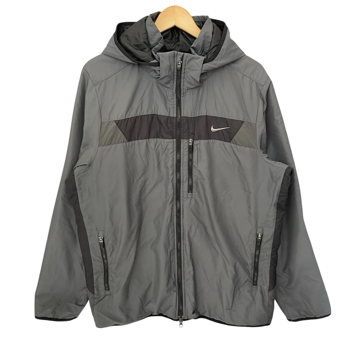 나이키 그레이 후드 패딩 점퍼 L 상품이미지1