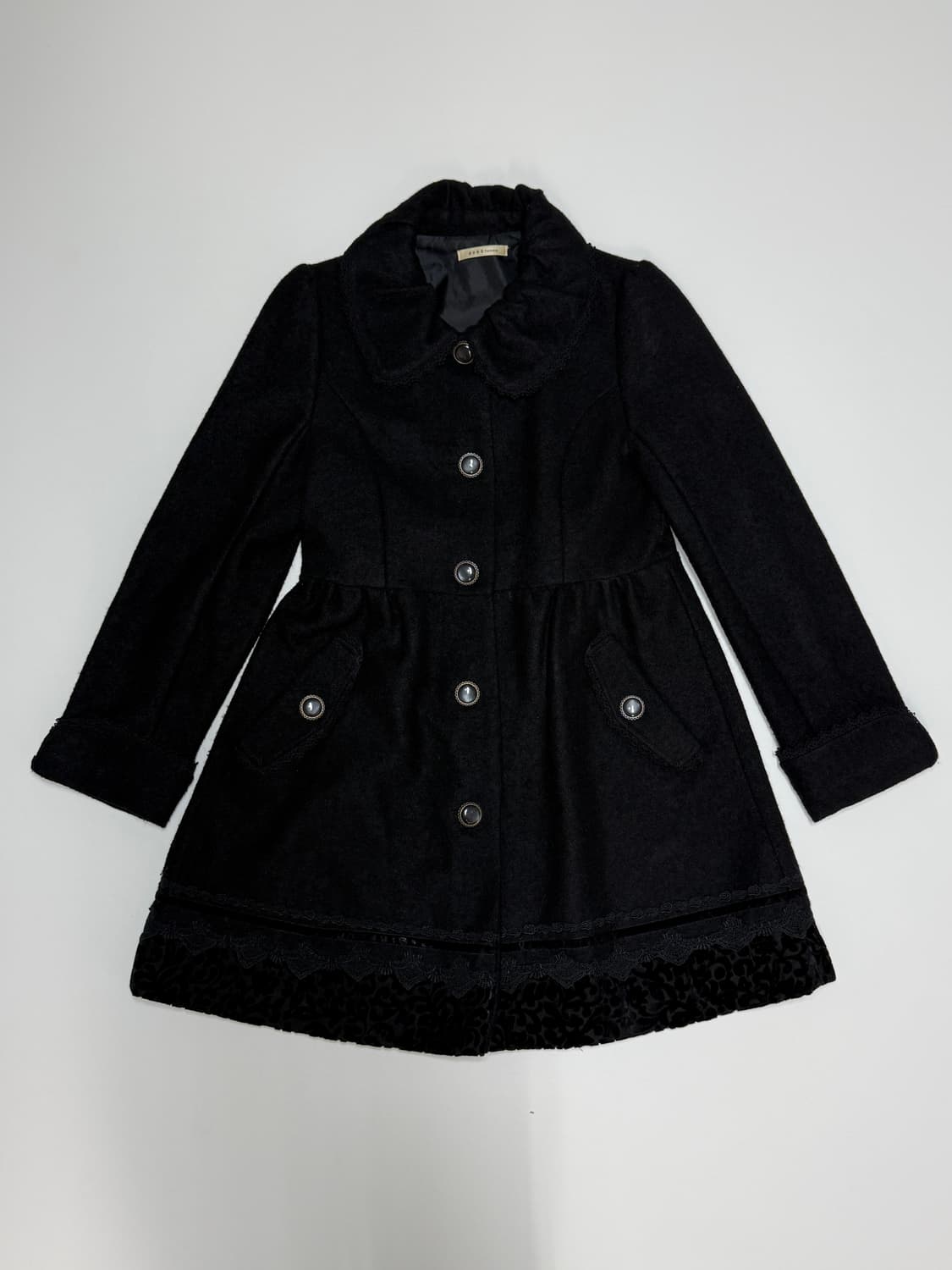axes femme 고스로리 블랙 레이스 코트 상품이미지1