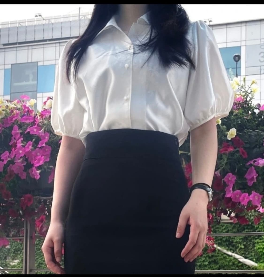 퍼프 반팔 블라우스 셔츠 상품이미지3