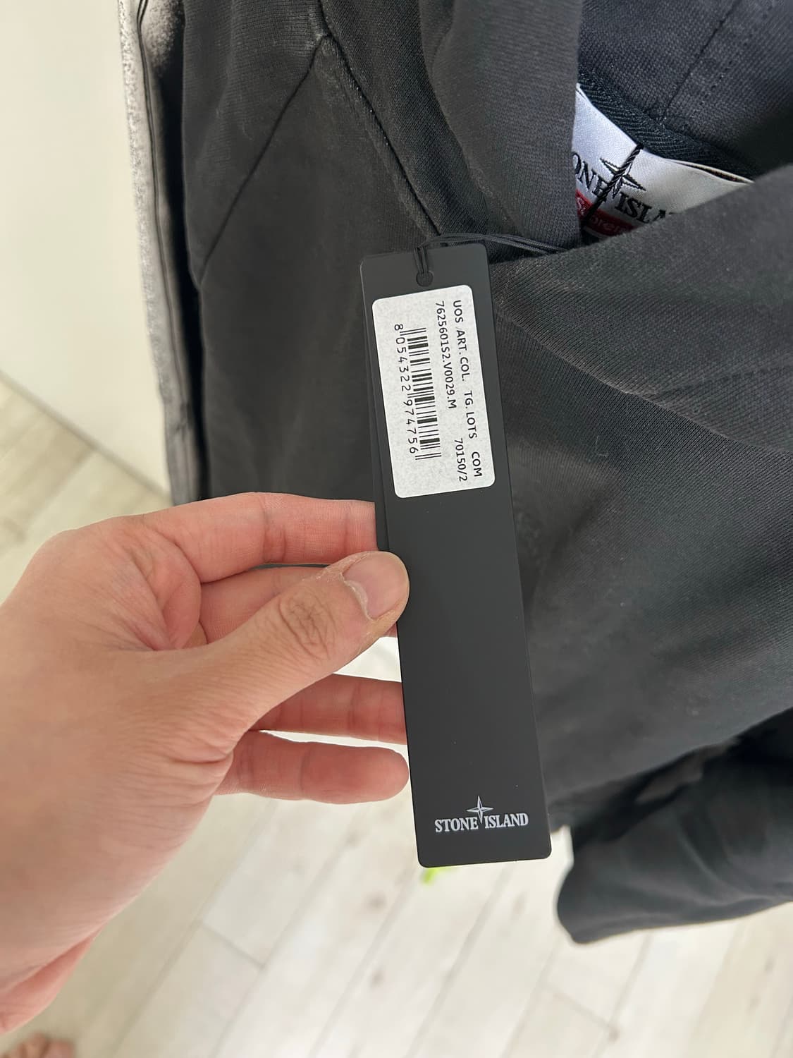 스톤아일랜드 x 슈프림 후드 블랙 m 상품이미지5