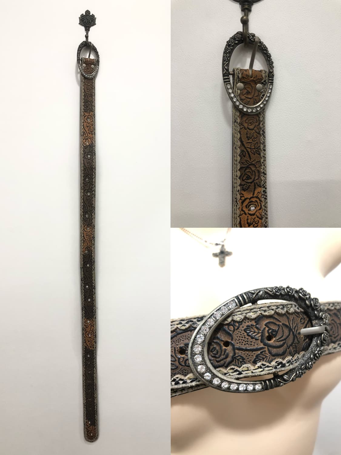 antique rose cubic detail belt  상품이미지2