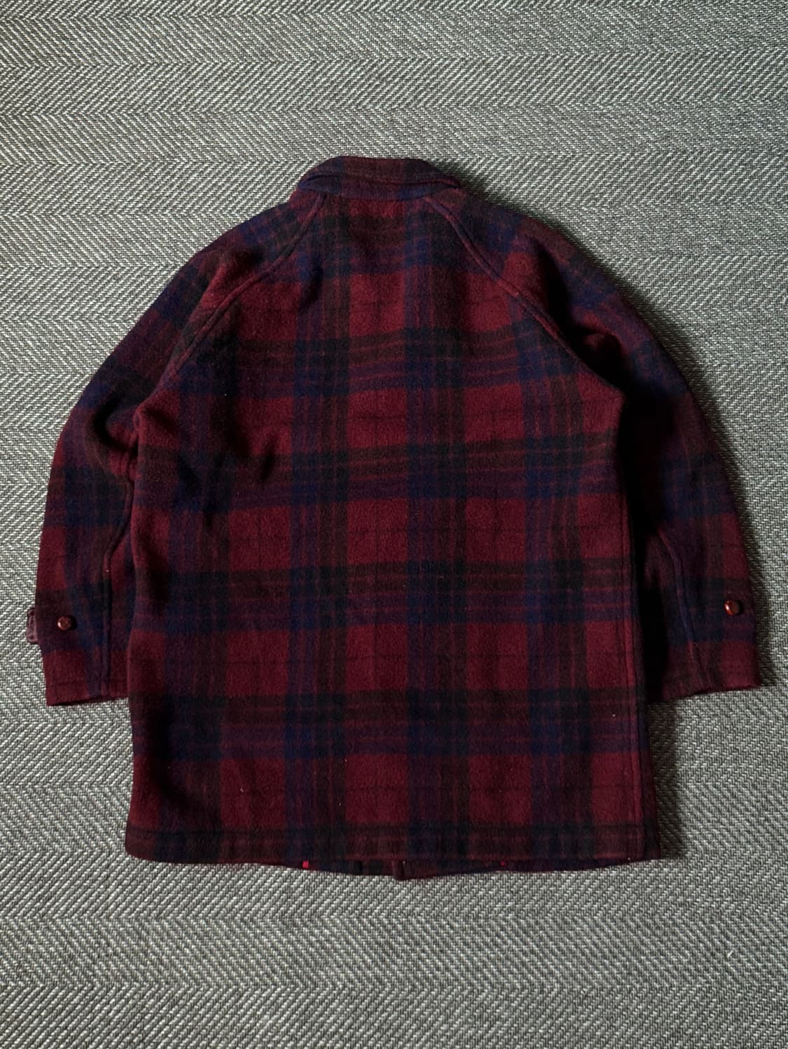 90s J.PRESS 제이프레스 울 체크 코트 (105-108) 상품이미지7