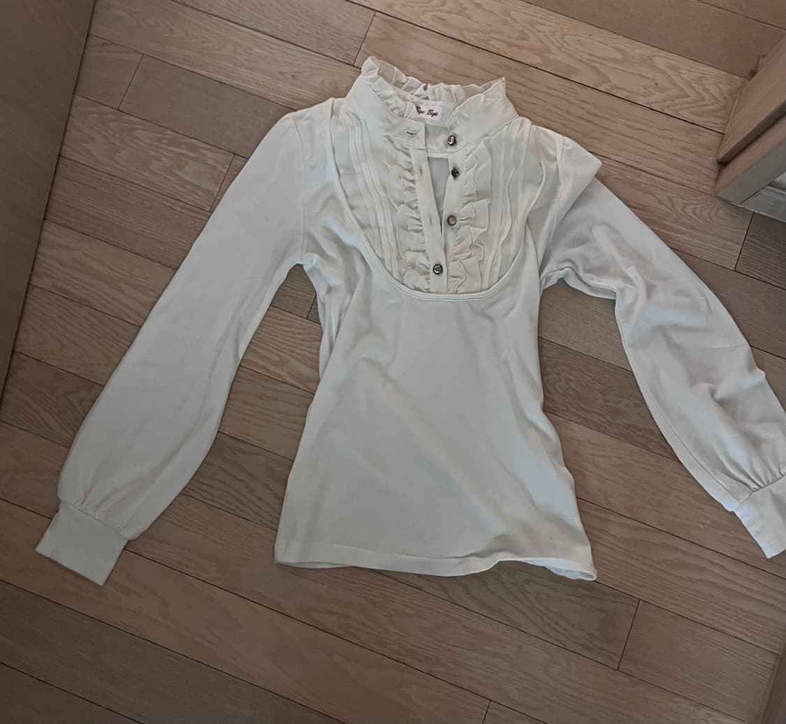 파우닝133 딱붙 허리라인 대장 블라우스 상품이미지1